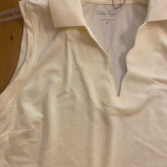 Walter Hagan women’s Medium athletic collared tank top golf yellow poly new - Picture 7 of 11